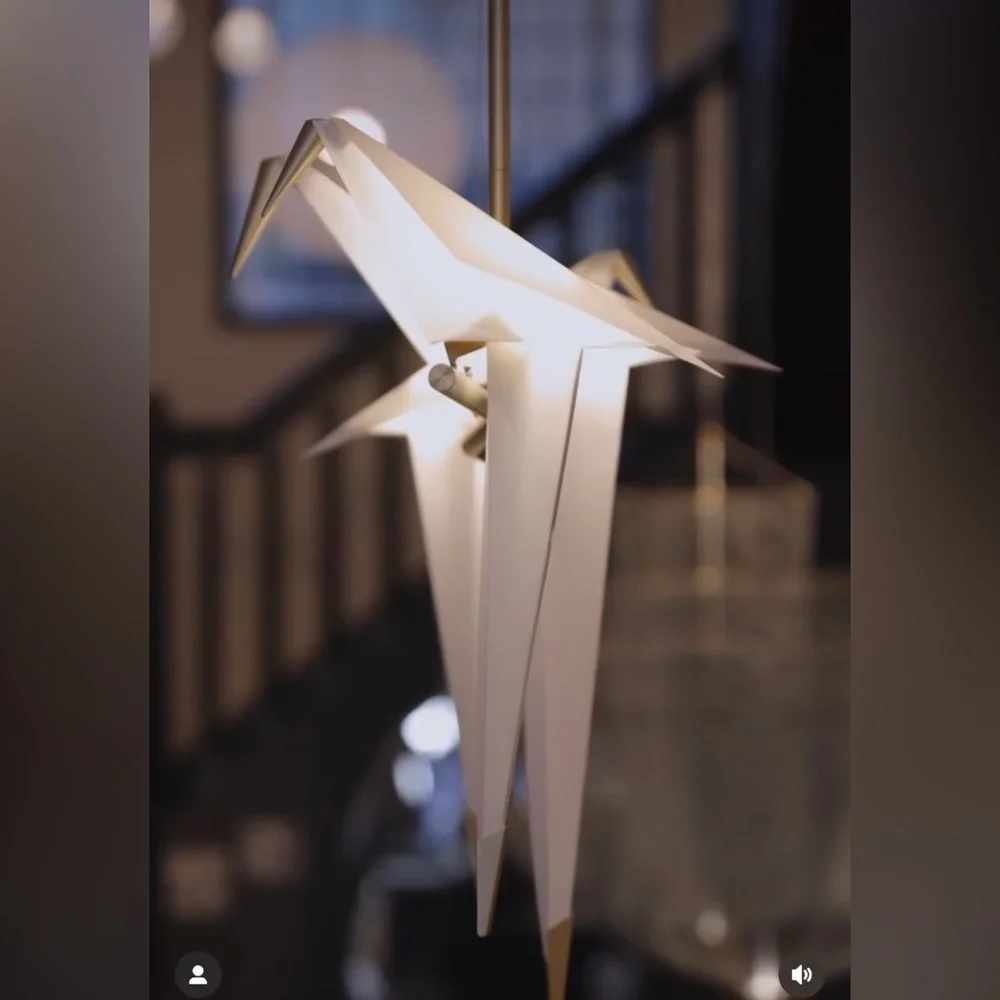 Perch Light Wall (3) steel and aluminium frame with PC & synthetic paper birds.